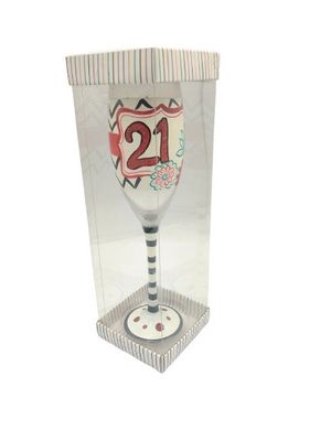 21st Birthday Champagne Glass, by Xpressions