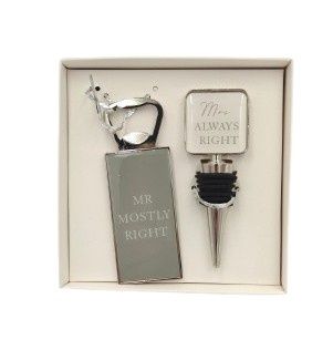 Mr and Mrs - Bottle Stop and Opener