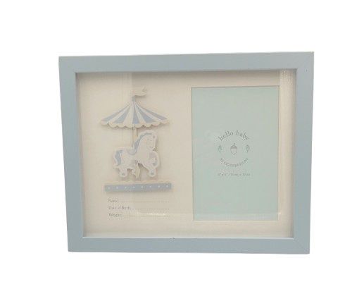 Hello Baby Blue Photo Frame