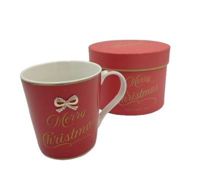 Hearts &amp; Design Merry Christmas Mug