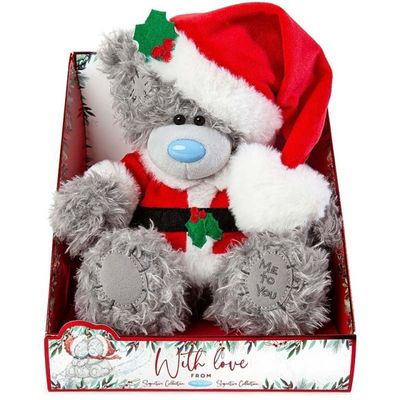 Tatty Ted Santa, with Holly