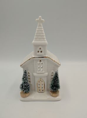 White Cosy Lane Church Tealight (medium)