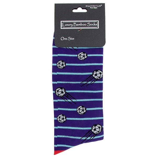 Men&#39;s Bamboo Socks Footy Blue