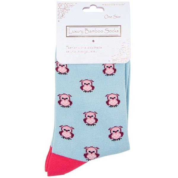 Bamboo Socks Dreamy Owl Blue