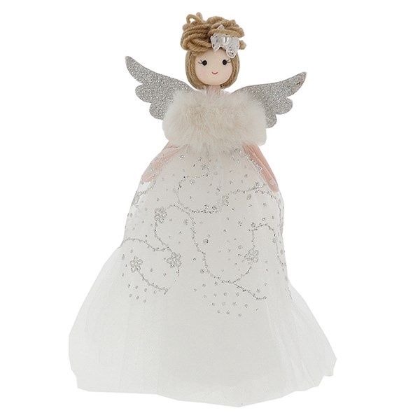 Joyful Lace Fairy Tree Topper White