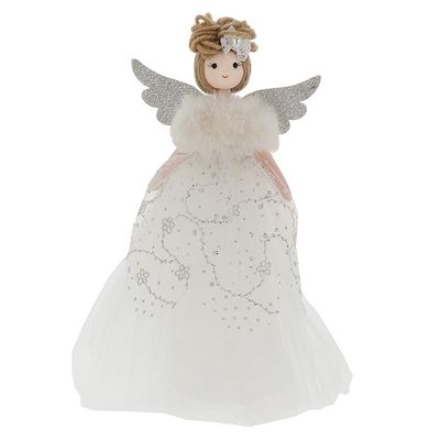 Joyful Lace Fairy Tree Topper White