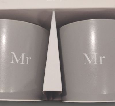 Mr &amp; Mr The Perfect Pair - Double Mug Set (Grey)