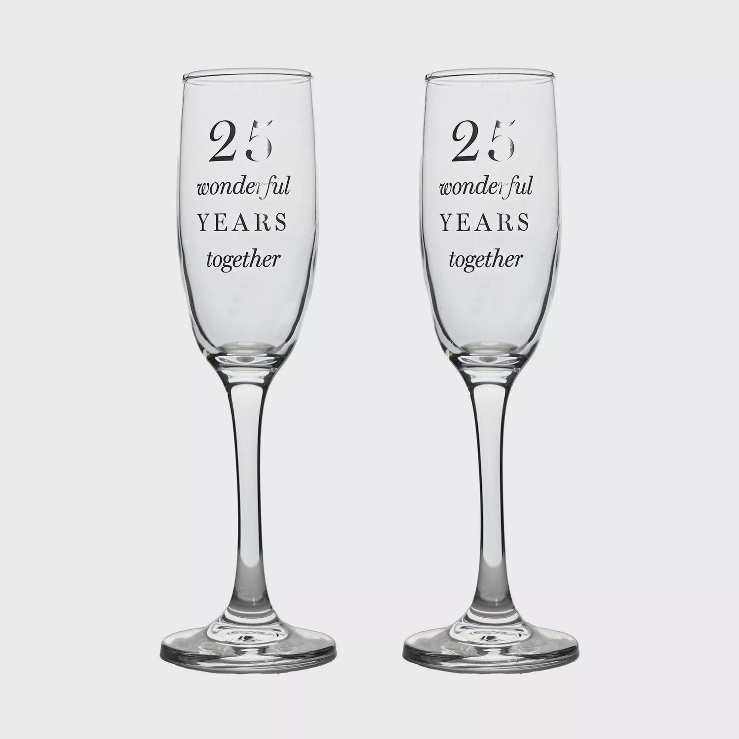 25th Anniversary Wonderful Years Flutes - set of 2