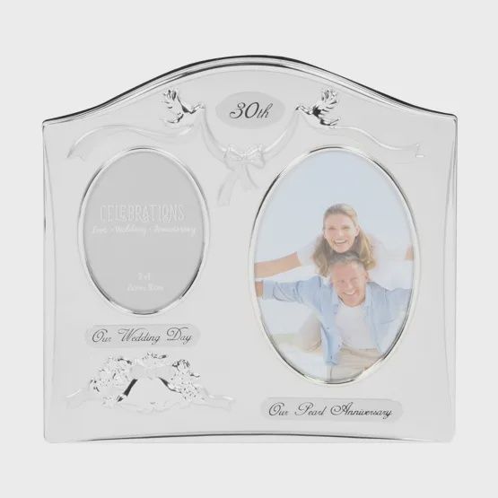30th Anniversary Double Photo Frame
