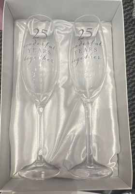 Champagne Flutes - 25th Anniversary