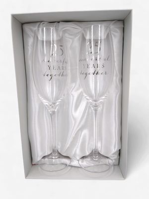 Champagne Flutes - 25th Anniversary
