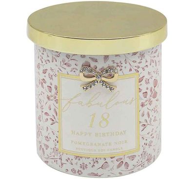 Happy 18th Birthday Pomegranate Noir Boutique Candle