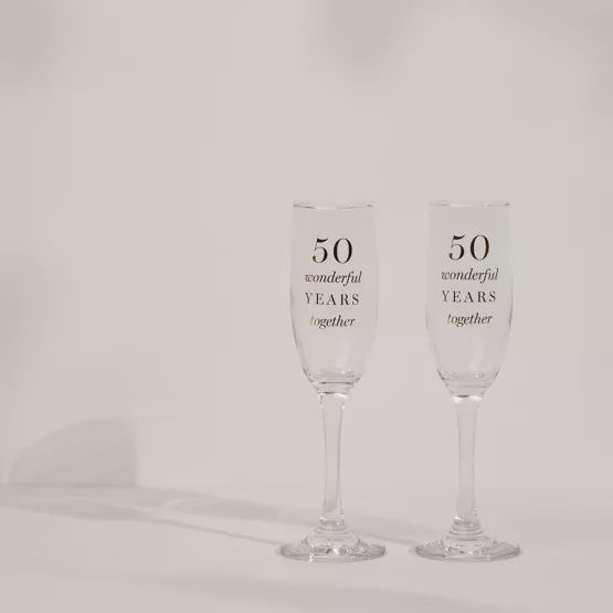 50th Anniversary Flutes by Amore
