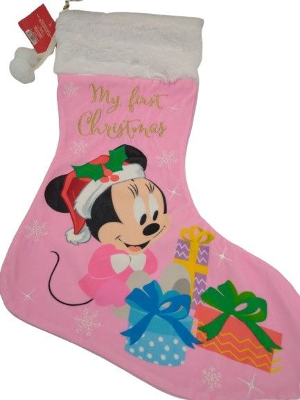 My First Christmas Pink Disney Stocking
