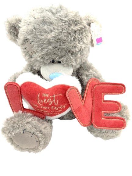 Large Tatty Ted, Holding Love Heart