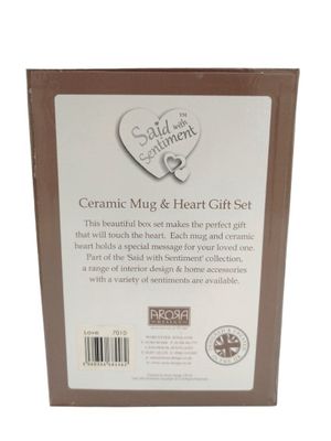 Sentiments Ceramic Mug &amp; Heart Gift Set