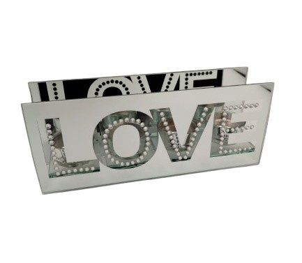 Mirrored Love Tealight Holder