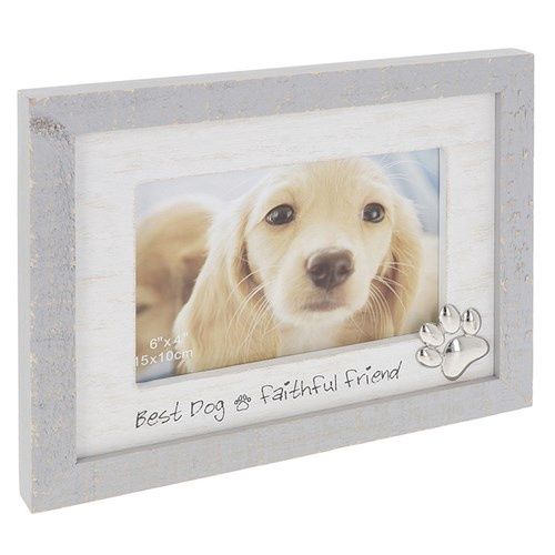 Rustic Sentiment Frame Dog