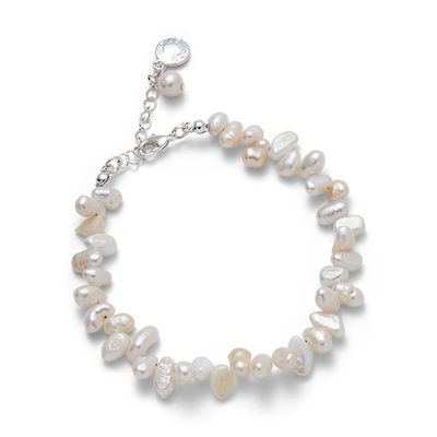 Dainty Silver Plated Freshwater Pearl Bracelet