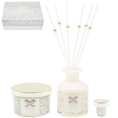 Hearts Design Candle Diffuser Set of 2 Home Green