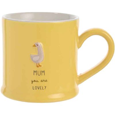 Mum Love Life Embossed Mum - Yellow