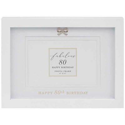 80th Birthday Photo Frame 4x6"