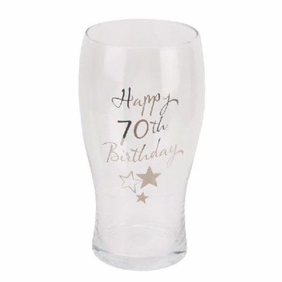 70th Birthday Pint Glass, by Juliana