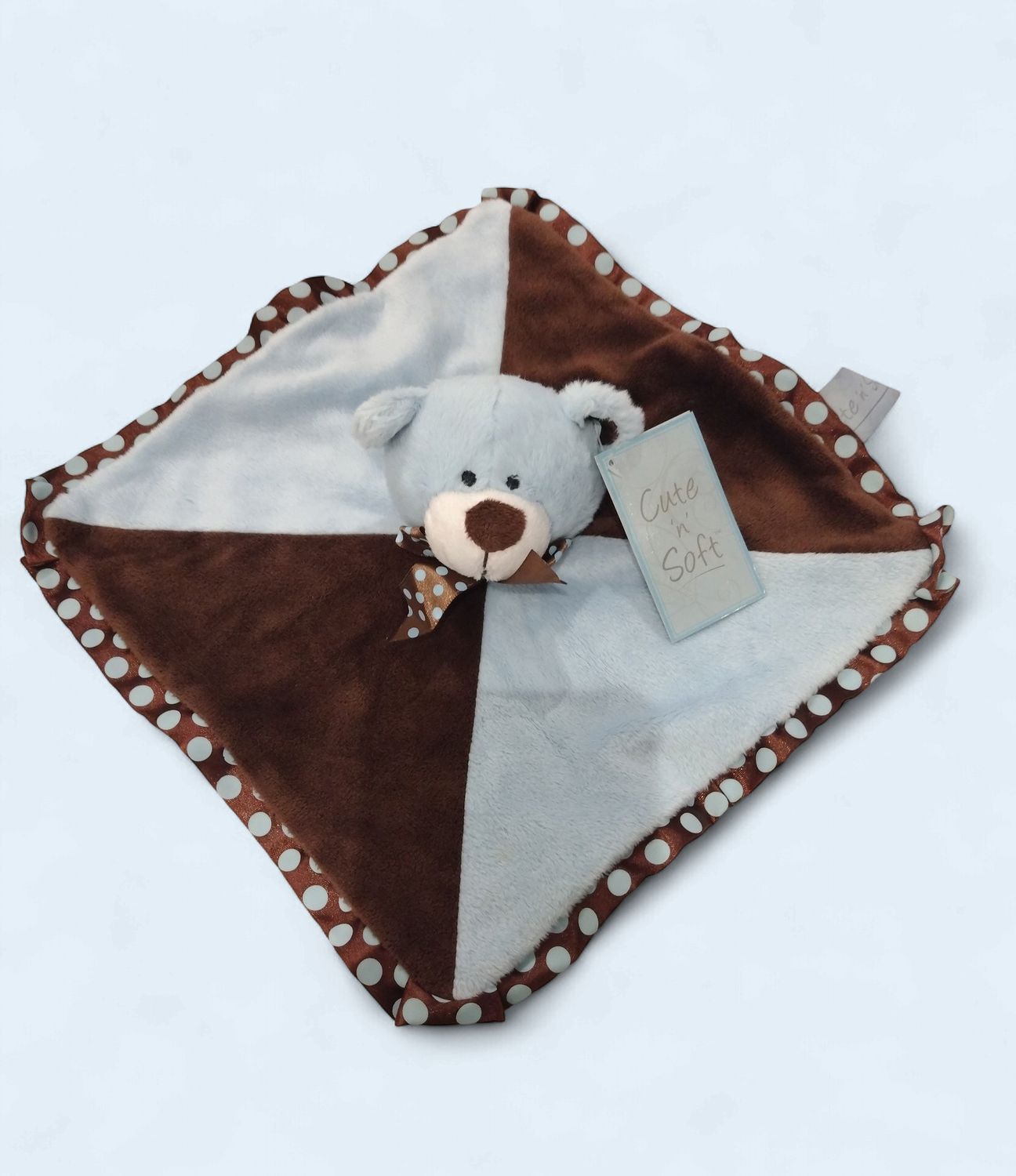 Cute 'n' Soft Comforter/Rattle (Blue)