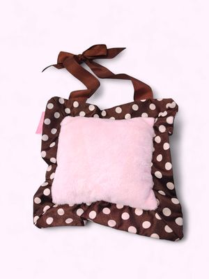 Cute 'n' Soft Baby Sleeping Pillow (Pink/Brown)