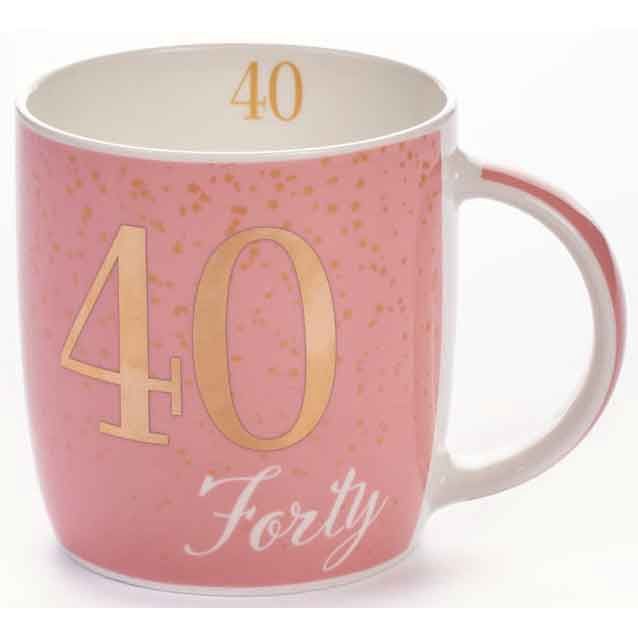 Tiger Feet 40th Pink Mug