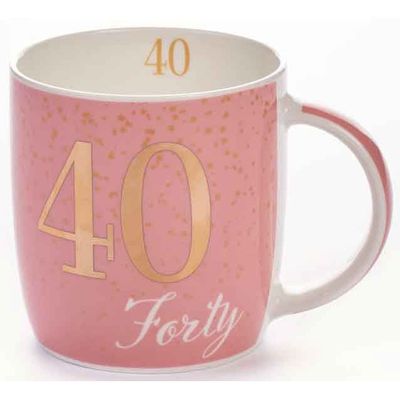 Tiger Feet 40th Pink Mug