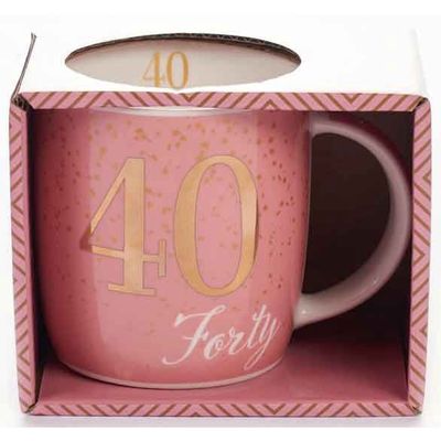 Tiger Feet 40th Pink Mug