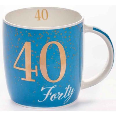 Tiger Feet 40th Blue Mug