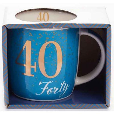 Tiger Feet 40th Blue Mug
