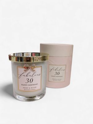 Fabulous 30 Happy Birthday Boutique Candle