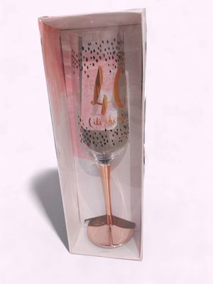 40th Champagne Flute