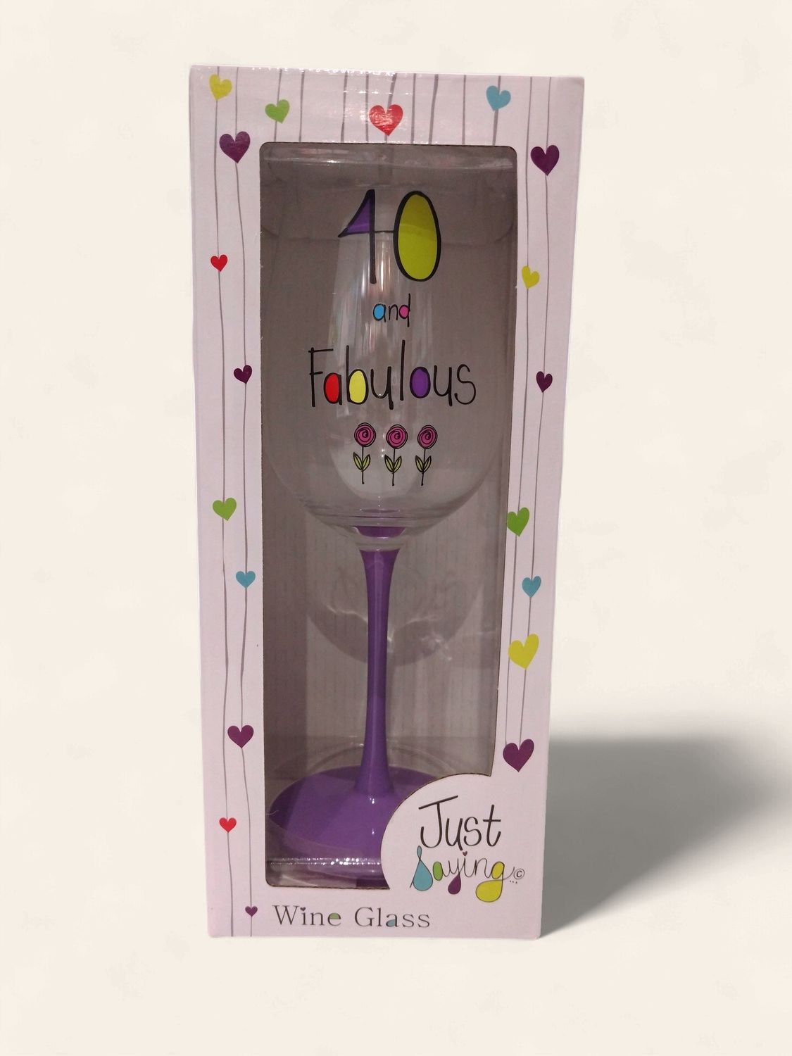 40 and Fabulous Wine Glass