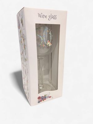 Doodleicious 50th Wine Glass