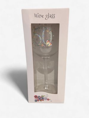 Doodleicious 50th Wine Glass