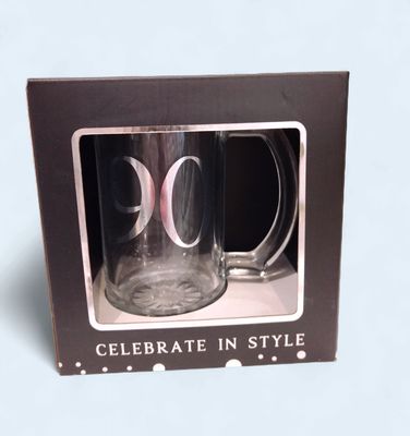 90th Glass Tankard