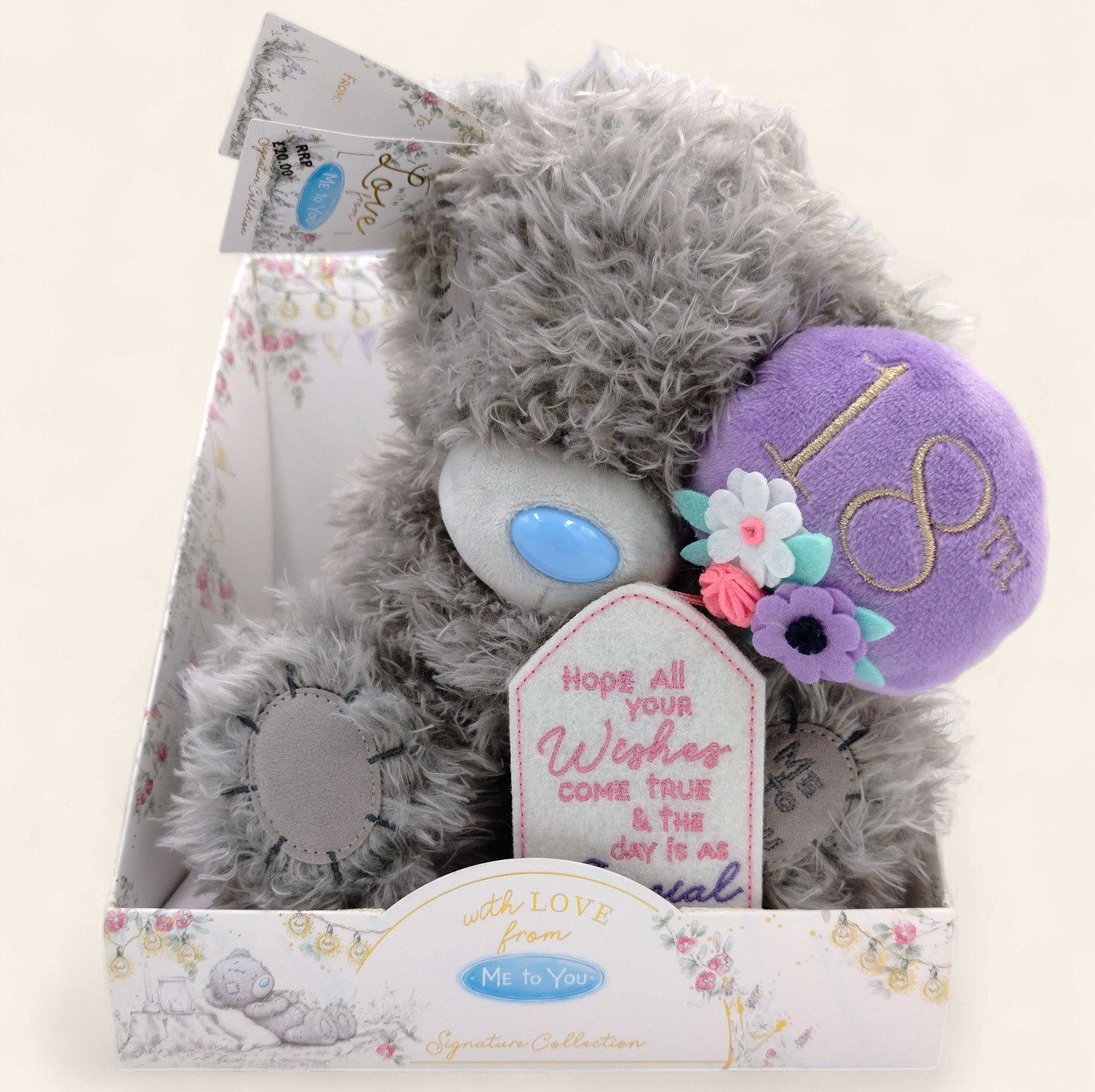 18th Tatty Teddy with Balloon