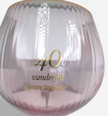 40th Anniversary Gin Glasses, by Amore