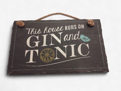 Gin and Tonic Slate Plaque