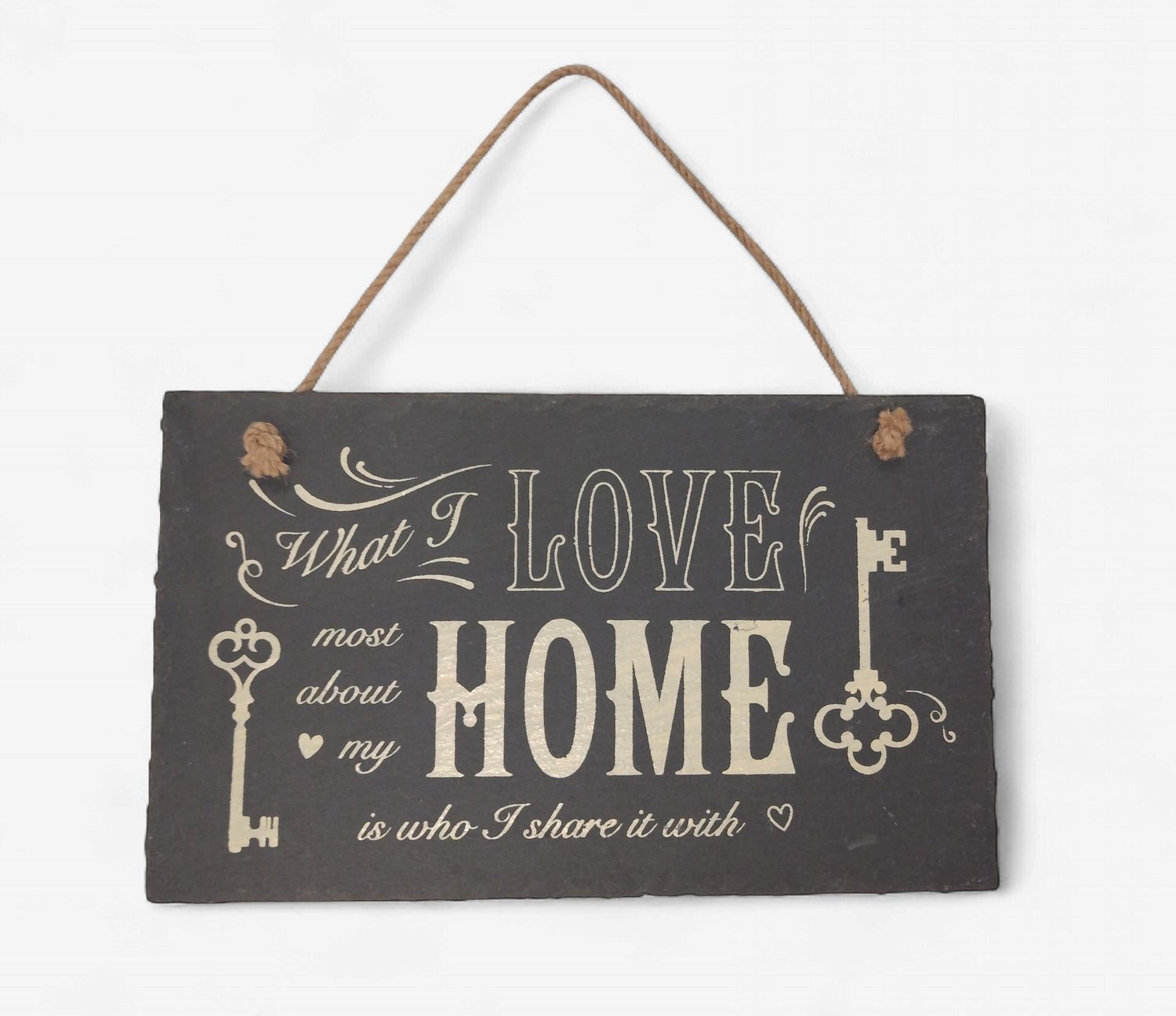What I Love...Home Slate Plaque