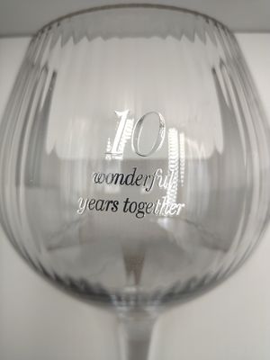 10th Anniversary Gin Glasses, by Amore