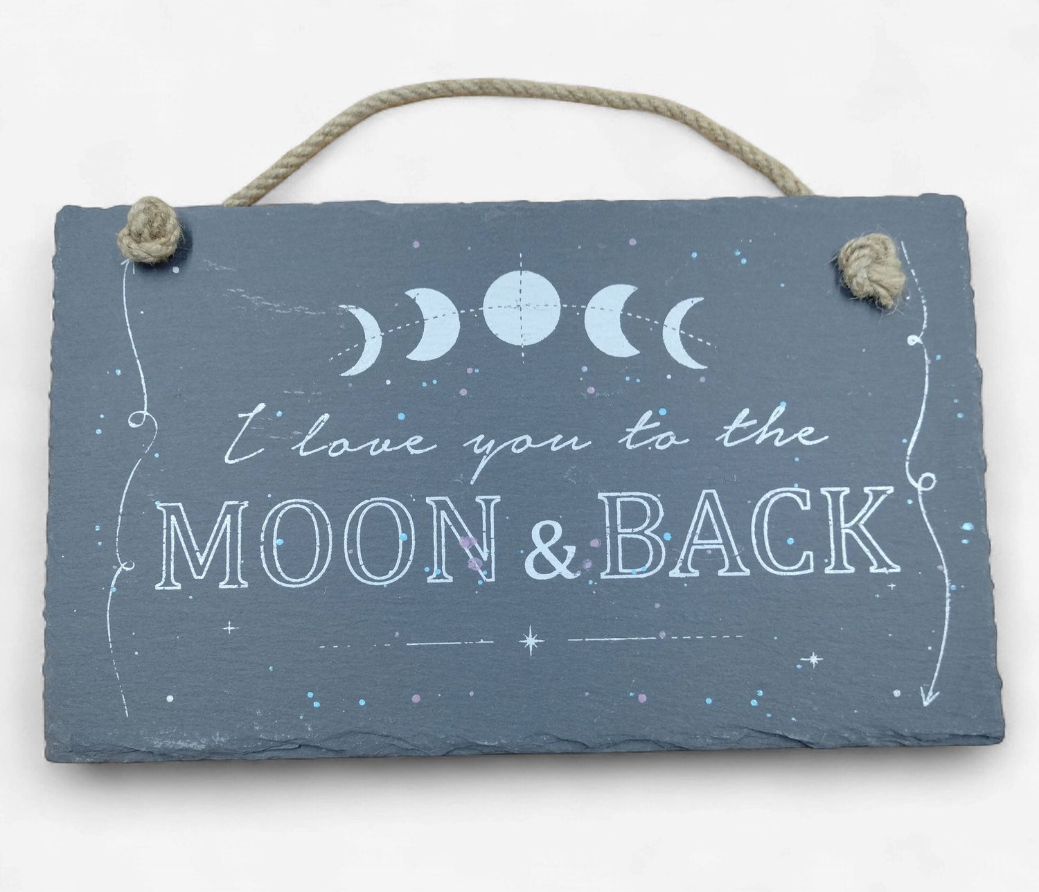 Love you to the Moon and Back Slate Plaque