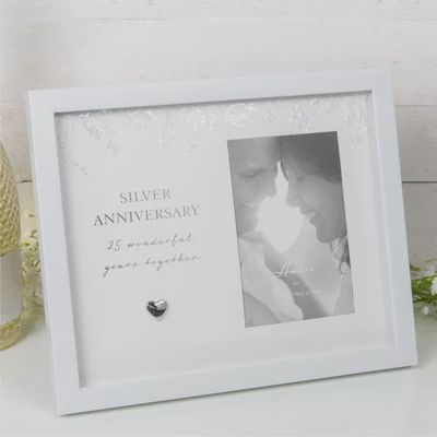 25th Silver Anniversary Photo Frame, by Amore