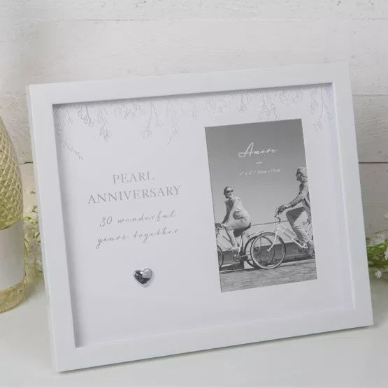 30th Pearl Anniversary Photo Frame, by Amore