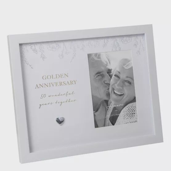50th Golden Anniversary Photo Frame, by Amore