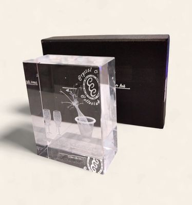 50th Anniversary Crystal Clear Paperweight